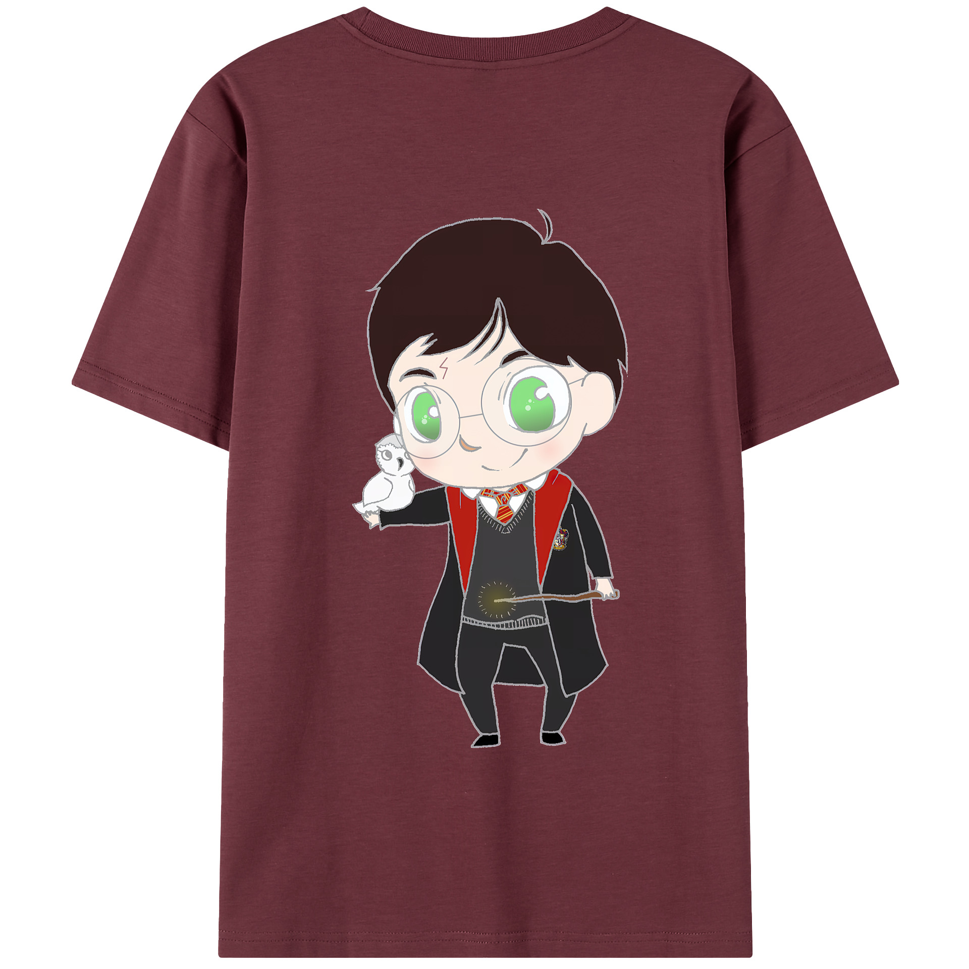 （画像用） Harry Potter ハリー・ポッターシリーズ 綿100％半袖Tシャツ（背面プリント）